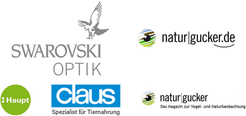 Logos des Veranstalters und der Sponsoren des Beobachtungswettbewerbs 2021/2022